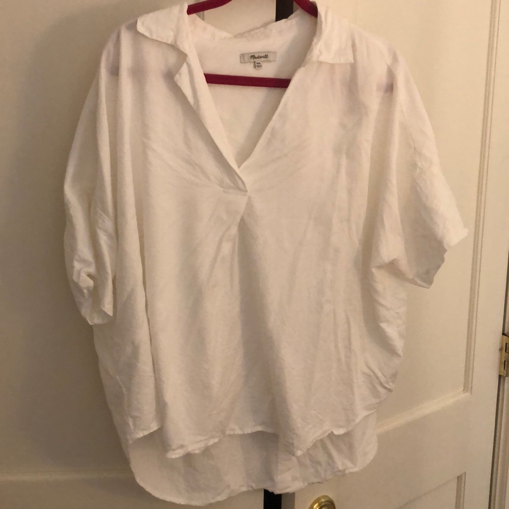Madewell Courier shirt popover white XXL 16/18